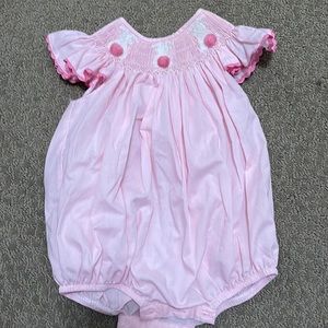 Mom and me smocked Easter bubble